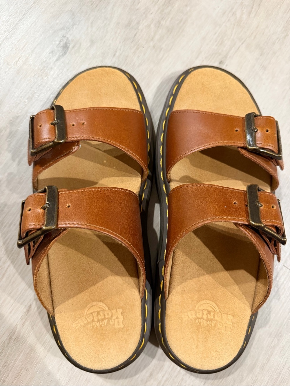 Dr.Martens Leather Buckle Slide Sandals - Picture 4 of 8